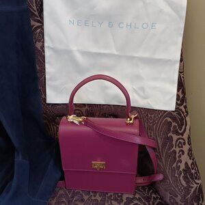 Neely and Chloe Rich Plum Leather Handbag